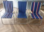 Vintage campingstoelen / klapstoelen van aluminium, Caravans en Kamperen, Kampeermeubelen, Ophalen, Gebruikt, Campingstoel