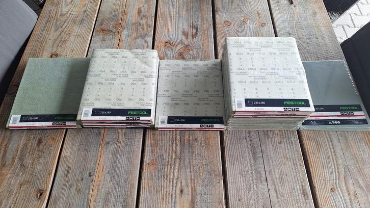 Partij festool schuurpapier vellen schuurvellen., Auto diversen, Autogereedschap, Nieuw, Ophalen of Verzenden