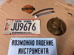 Embleem harley Davidson; amerikaanse kentekenplaat; e.d., Verzamelen, Overige Verzamelen, Ophalen of Verzenden, Gebruikt