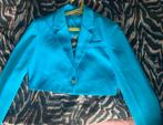 Blauwe cropped blazer van Loavies, Blauw, Ophalen of Verzenden, Jasje, Maat 36 (S)