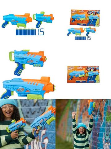 Nerf elite junior starterset met 15 foam darts + 2 blasters beschikbaar voor biedingen
