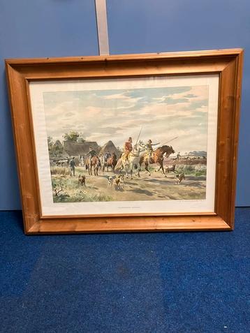 Grafische print in grenen lijst met glas beschikbaar voor biedingen