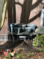 Set (14 stuks) dikke kunststof bloempotten (3 maten), Tuin en Terras, Ophalen, Kunststof, 40 cm of meer, Rond