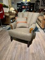 NIEUW: CHESTERFIELD FAUTEUIL STOF MANOR HARRIS TWEED GROEN, Huis en Inrichting, Fauteuils, Ophalen of Verzenden, Nieuw, 75 tot 100 cm