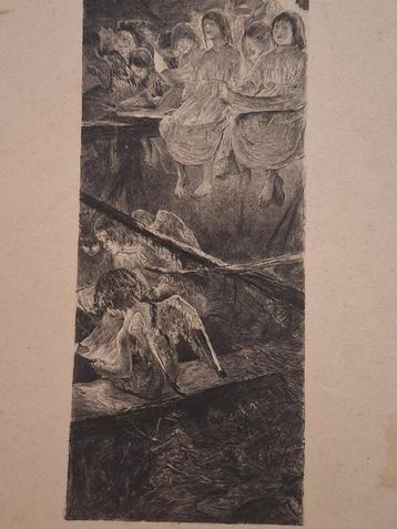 Engel Litho -  Gesigneerd onduidelijk  beschikbaar voor biedingen