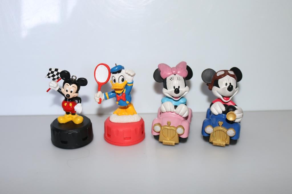 Mickey Donald Minnie autogeurtjes figuur auto parfum vintage, Verzamelen, Disney, Zo goed als nieuw, Beeldje of Figuurtje, Mickey Mouse