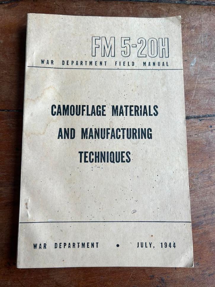 WO2 Amerikaans voorschrift camouflage netten verf 1944, Verzamelen, Militaria | Tweede Wereldoorlog, Nederland, Ophalen of Verzenden