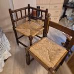 Antieke retro houten rieten kinderstoel stoel kinderstoel, Antiek en Kunst, Antiek | Meubels | Stoelen en Banken, Ophalen