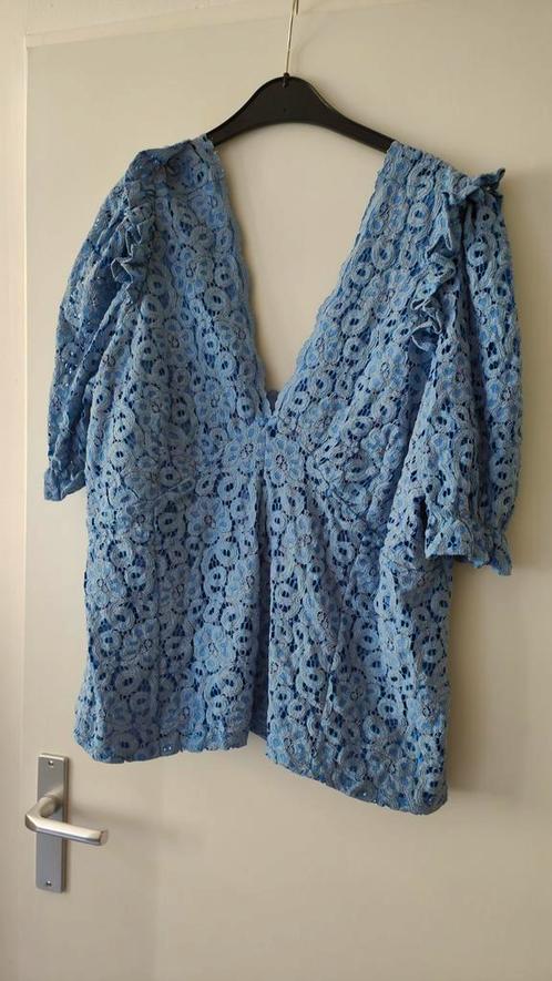 Kanten satijnen blouse voor bruiloft maat 48, Kleding | Dames, Blouses en Tunieken, Zo goed als nieuw, Maat 46/48 (XL) of groter