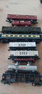 7 Jouef goederenwagens+2 personenrijtuigen 1CIWL, Ophalen of Verzenden, Zo goed als nieuw, Gelijkstroom, Wagon