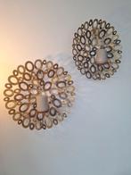 “Vintage koperen wandkandelaars – set van 2 – 45 cm”, Huis en Inrichting, Ophalen, Zo goed als nieuw