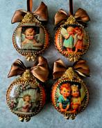 Kerstballen vintage,  handgemaakt, Ophalen of Verzenden