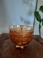 Vintage schaaltjes amber art deco rosaline France, Huis en Inrichting, Keuken | Servies, Ophalen of Verzenden, Overige stijlen