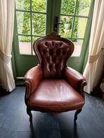 Leren barok stoel...Queen ann, Huis en Inrichting, Fauteuils, Ophalen, Zo goed als nieuw, Leer