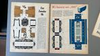 Bouwplaten voor treinen van papier (uit weekblad Sjors), Ophalen of Verzenden, Zo goed als nieuw, 1:50 tot 1:144
