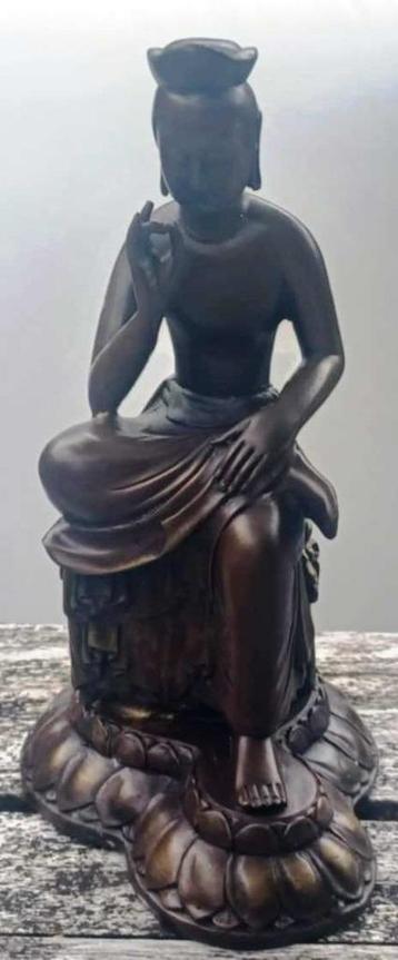 Brons Boeddha meditatie beeldje - 20 cm hoogte beschikbaar voor biedingen