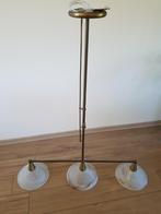 Driedelige lamp voor boven eettafel, Huis en Inrichting, Lampen | Hanglampen, Ophalen, Gebruikt, Landelijk, Glas