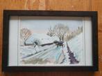 Aquarel Twente winter 93 Fred Jaarsma Kunstschilder, Antiek en Kunst, Ophalen