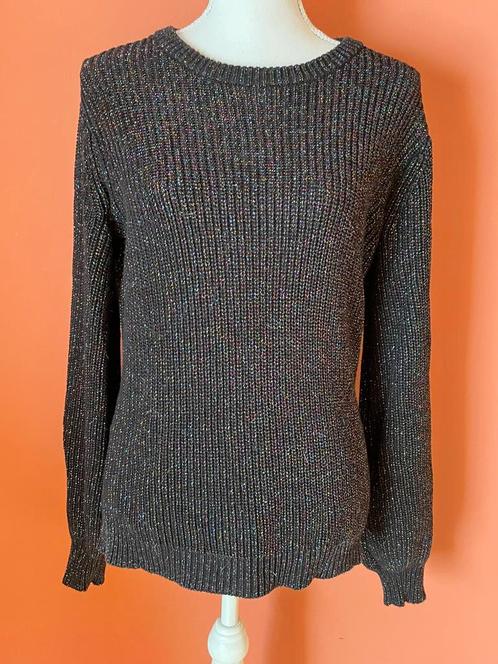 WE zwarte trui met gekleurde glitterdraad maat 36, Kleding | Dames, Truien en Vesten, Zo goed als nieuw, Maat 36 (S), Zwart, Verzenden
