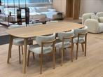 Eiken tafel, Deens ovaal, inclusief 6 stoelen, eetkamerset, Ophalen, 100 tot 150 cm, Eikenhout, Vijf personen of meer