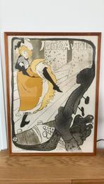 Ingelijste vintage poster Jane Avril, Met lijst, Ophalen of Verzenden, Rechthoekig Staand