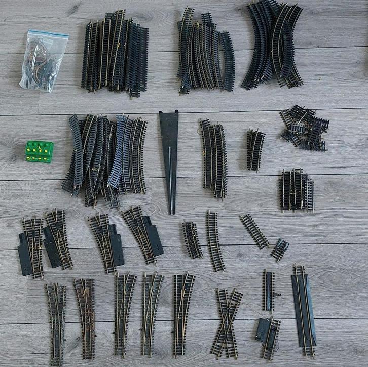 Fleischmann H0 rails set, Hobby en Vrije tijd, Modeltreinen | H0, Gebruikt, Rails, Gelijkstroom, Fleischmann, Ophalen of Verzenden