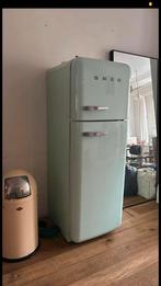 Pastel groene smeg Koelkast, Witgoed en Apparatuur, Koelkasten en IJskasten, 200 liter of meer, Zo goed als nieuw, Met vriesvak