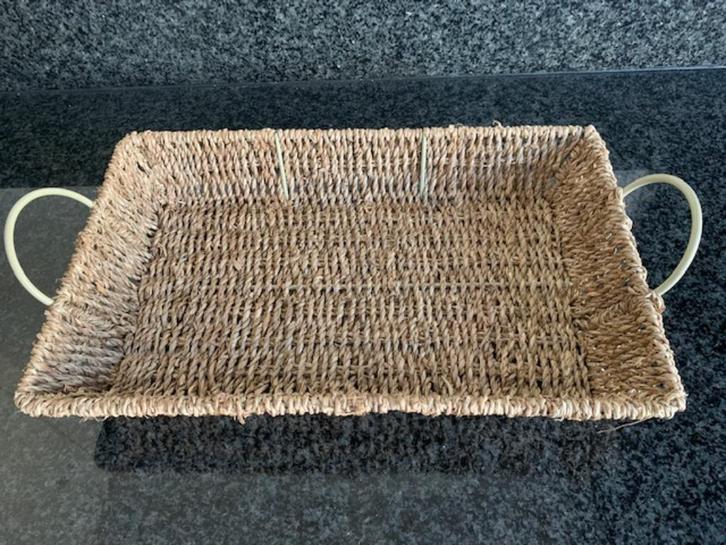 Sisal dienblad of mand nog NIEUW (Foto 5), Huis en Inrichting, Woonaccessoires | Dienbladen, Nieuw, Overige materialen, Rechthoekig