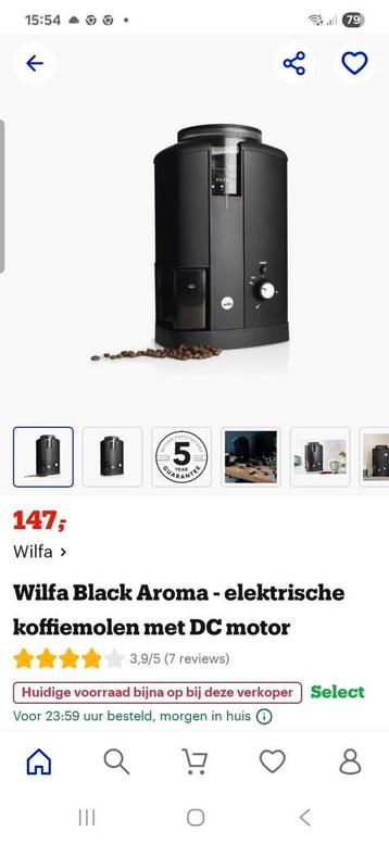 Wilfa koffiemolen grinder classic aroma,  NIEUW  beschikbaar voor biedingen