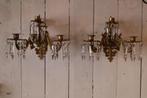 Set grote franse wand kandelaars vol kristallen pegels hoogt, Ophalen