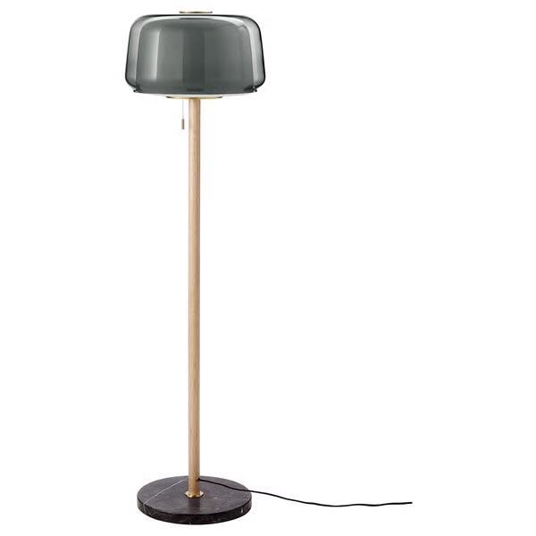 IKEA Evedal Vloerlamp, Huis en Inrichting, Lampen | Vloerlampen, Zo goed als nieuw, 150 tot 200 cm, Glas, Ophalen