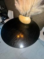 Zwarte houten ronde tafel WOOD, Huis en Inrichting, Tafels | Eettafels, Ophalen, Gebruikt, 100 tot 150 cm, Rond