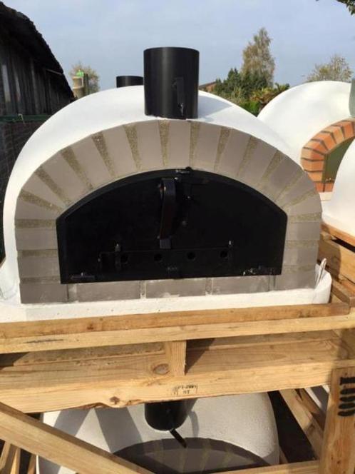 PORTUGESE steenoven Pisa 100 Cinza geïsoleerd met zwarte deu, Tuin en Terras, Pizzaovens, Nieuw, Ophalen