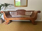 Handgemaakte houten bank uit Indonesië, Ophalen, Gebruikt, Minder dan 75 cm, 150 tot 200 cm