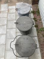 2 Zinken vuilnisemmer/bak GK Gemeente Krabbendijke, Ophalen, Kunststof, Gebruikt, 40 liter of meer