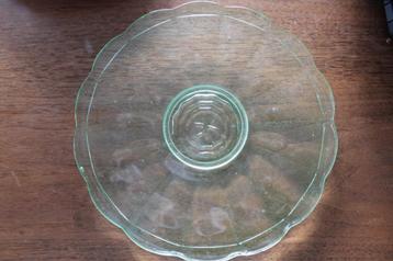 Annagroen persglazen schaal. Depression glass. Art deco. beschikbaar voor biedingen