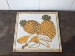 gratis verzenden vintage tegel pan onderzetter ananas banaan, Antiek en Kunst, Curiosa en Brocante, Ophalen