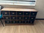 Houten Ladenkast - 15 Lades - Goede Staat, Huis en Inrichting, Ophalen, Gebruikt, 100 tot 150 cm, Met lade(s)