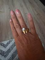 Bicolor stalen lucardi ring, IJzer of Staal, Ophalen of Verzenden, Dame of Heer, Zilver