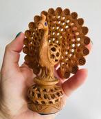 Houten Pauw Beeldje – Handgesneden, Antiek en Kunst, Ophalen of Verzenden