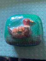 Doosje hout opgelegde eend 9x8cm, Ophalen of Verzenden, Zo goed als nieuw, Dier