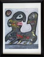Lucebert - Figuur met twee hoofden - schilderij 1963, Ophalen of Verzenden
