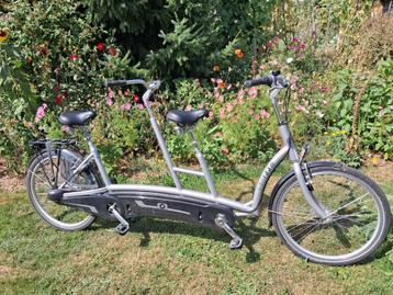 stabiele 2 persoons fiets tandem zilverkleurig Van Raam beschikbaar voor biedingen