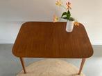 Midcentury vintage teak eettafel uitschuifbaar, Huis en Inrichting, Tafels | Eettafels, Ophalen, Gebruikt, 100 tot 150 cm, 50 tot 100 cm