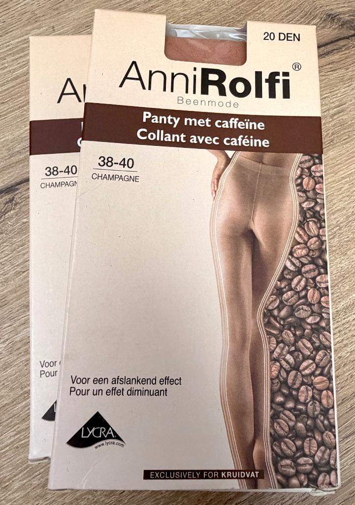 2x AnniRolfi panty 20 denier champagne 38-40 Nieuw, Kleding | Dames, Leggings, Maillots en Panty's, Nieuw, Panty, Maat 36/38 (S)