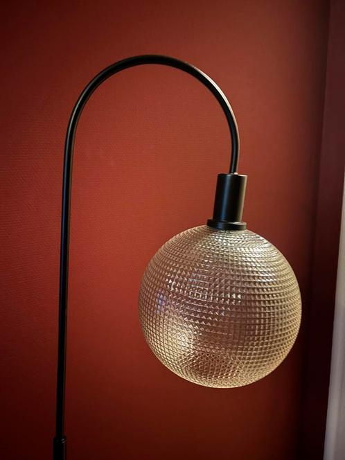 Vloerlamp met rookglas, Huis en Inrichting, Lampen | Vloerlampen, Nieuw, 150 tot 200 cm, Glas, Ophalen