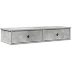 2 stuks VidaXL Wandmeubel met Lades Beton-grijs, Nieuw, Ophalen of Verzenden, Minder dan 150 cm, Minder dan 100 cm