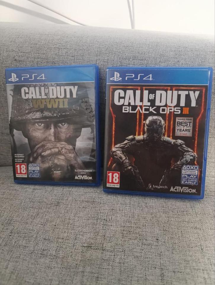 Call of Duty Bundle: WWII & Black Ops 3 (PS4) - Krasvrij, Spelcomputers en Games, Games | Sony PlayStation 4, Zo goed als nieuw