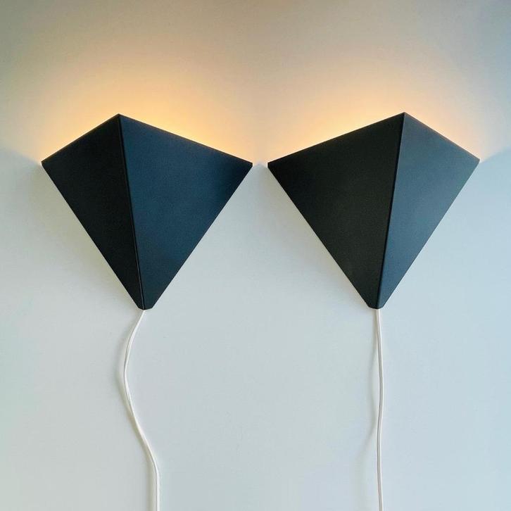 2x Horn Denmark WAND LAMPEN vintage Design Mid Century retro, Huis en Inrichting, Lampen | Wandlampen, Gebruikt, Metaal, Ophalen of Verzenden