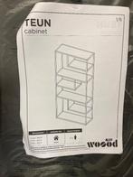 WOOOD Teun Vakkenkast - Metaal - Zwart - 188x85x35, Dtrendingshop@gmail.com, Verzenden, 50 tot 100 cm, Zo goed als nieuw